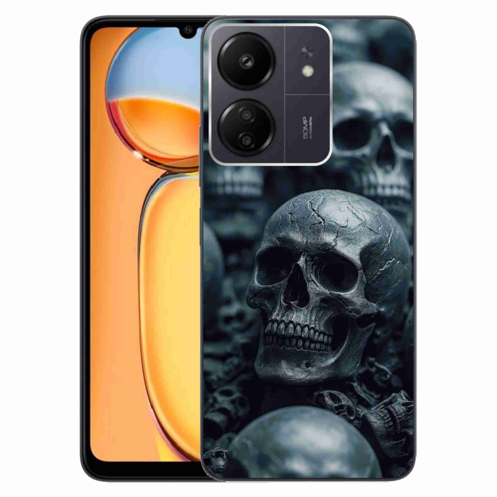 Gelový kryt mmCase na Xiaomi Poco C65/Redmi 13C - lebka 2