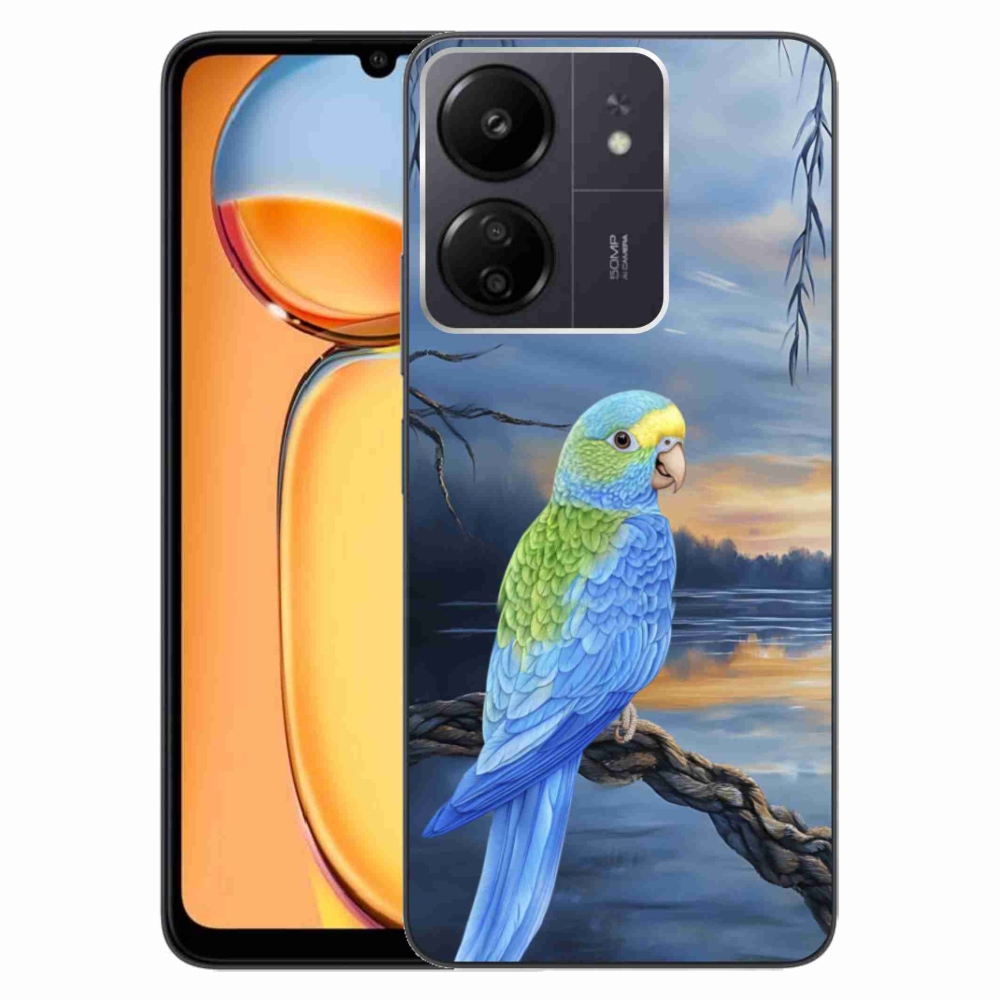 Gelový kryt mmCase na Xiaomi Poco C65/Redmi 13C - modrý papoušek