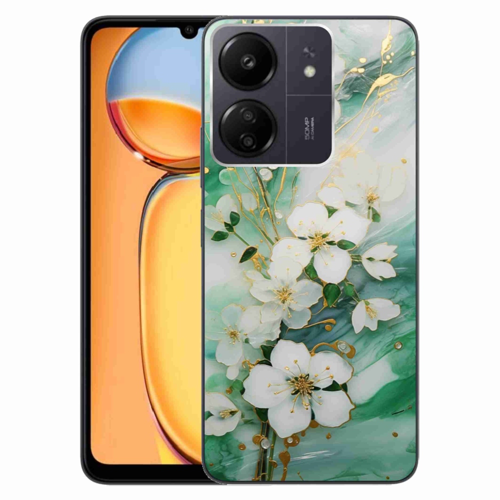 Gelový kryt mmCase na Xiaomi Poco C65/Redmi 13C - něžné květy