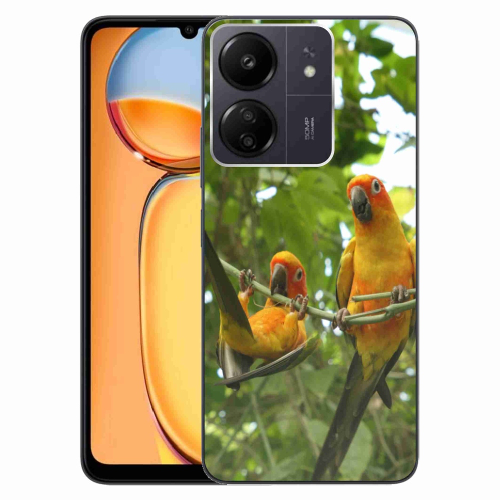 Gelový kryt mmCase na Xiaomi Poco C65/Redmi 13C - papoušci aratingy