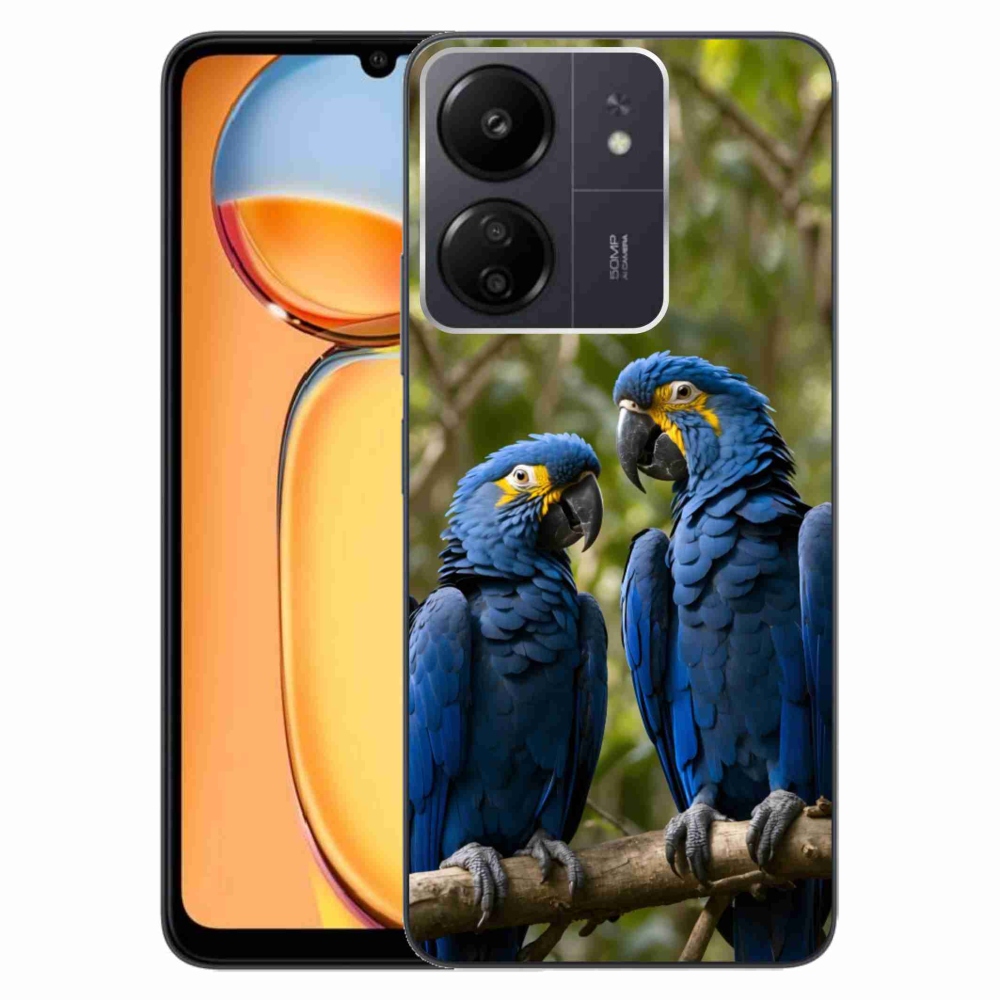 Gelový kryt mmCase na Xiaomi Poco C65/Redmi 13C - papouščí duo