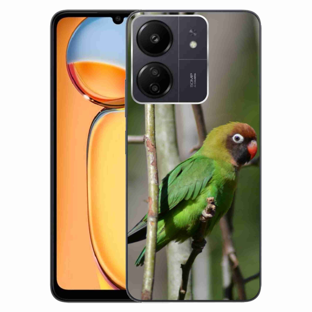 Gelový kryt mmCase na Xiaomi Poco C65/Redmi 13C - papoušek agapornis