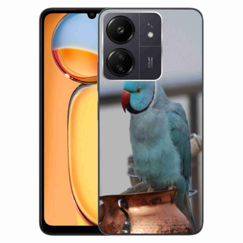 Gelový kryt mmCase na Xiaomi Poco C65/Redmi 13C - papoušek alexandr modrý