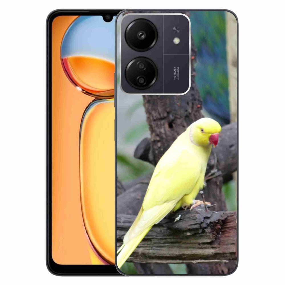 Gelový kryt mmCase na Xiaomi Poco C65/Redmi 13C - papoušek alexandr žlutý