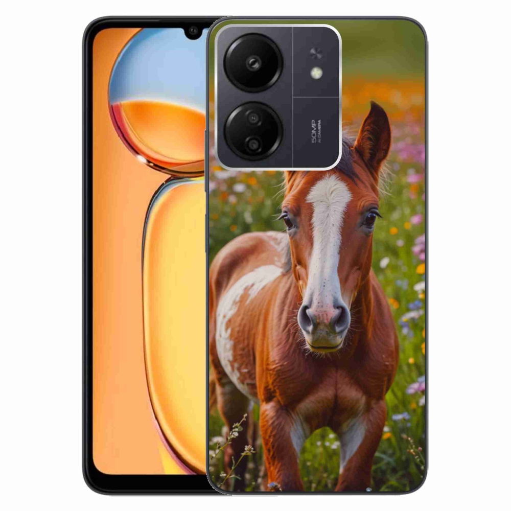 Gelový kryt mmCase na Xiaomi Poco C65/Redmi 13C - roztomilé hříbě
