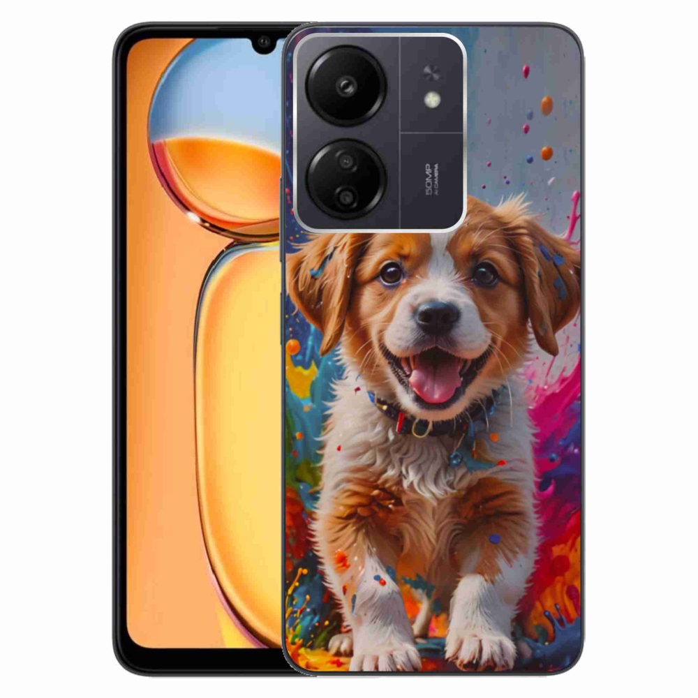 Gelový kryt mmCase na Xiaomi Poco C65/Redmi 13C - roztomilé štěně 3