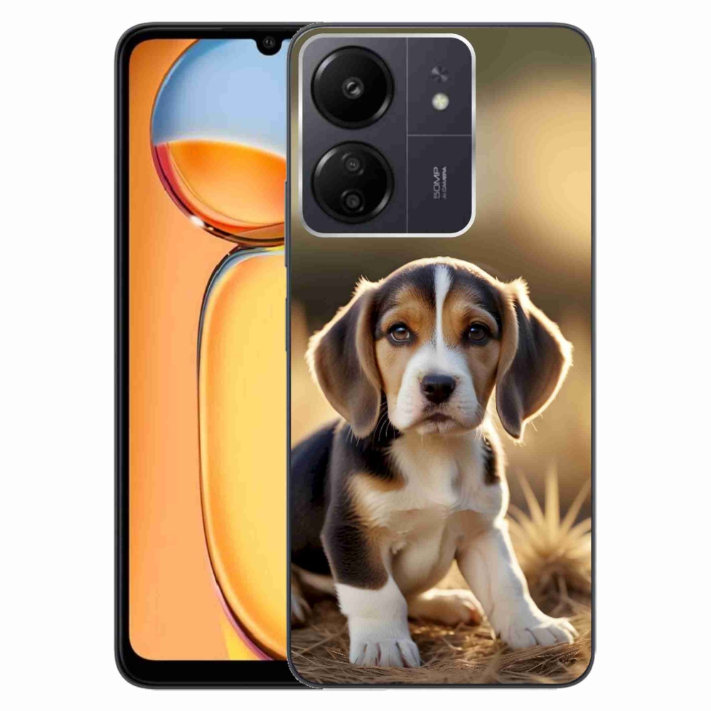 Gelový kryt mmCase na Xiaomi Poco C65/Redmi 13C - roztomilý bígl