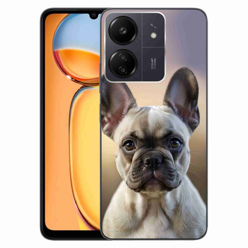 Gelový kryt mmCase na Xiaomi Poco C65/Redmi 13C - roztomilý francouzský buldoček