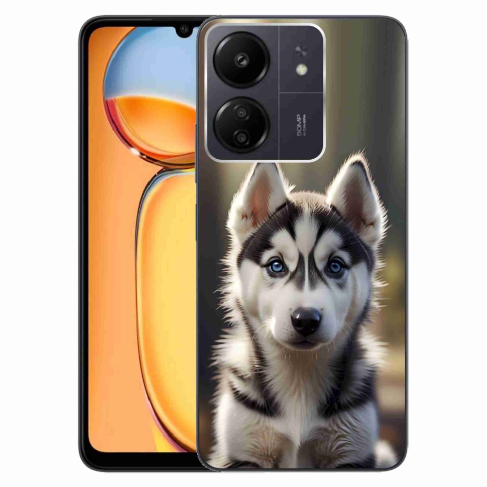 Gelový kryt mmCase na Xiaomi Poco C65/Redmi 13C - roztomilý sibiřský husky