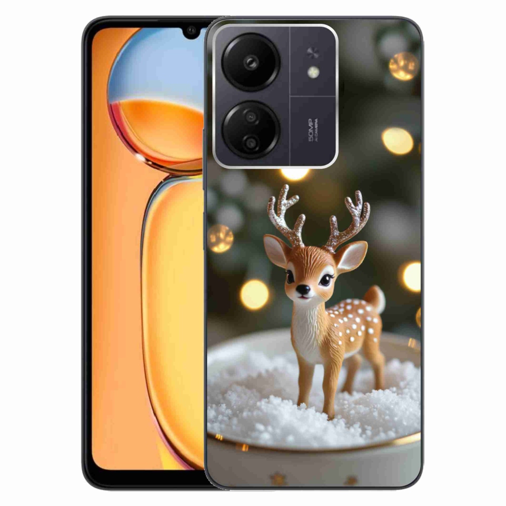 Gelový kryt mmCase na Xiaomi Poco C65/Redmi 13C - roztomilý vánoční jelen