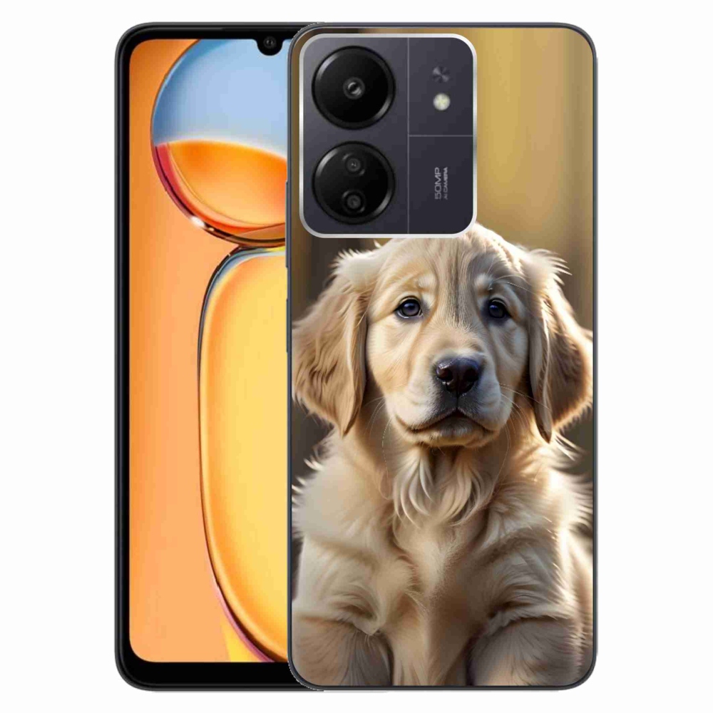 Gelový kryt mmCase na Xiaomi Poco C65/Redmi 13C - roztomilý zlatý retrívr