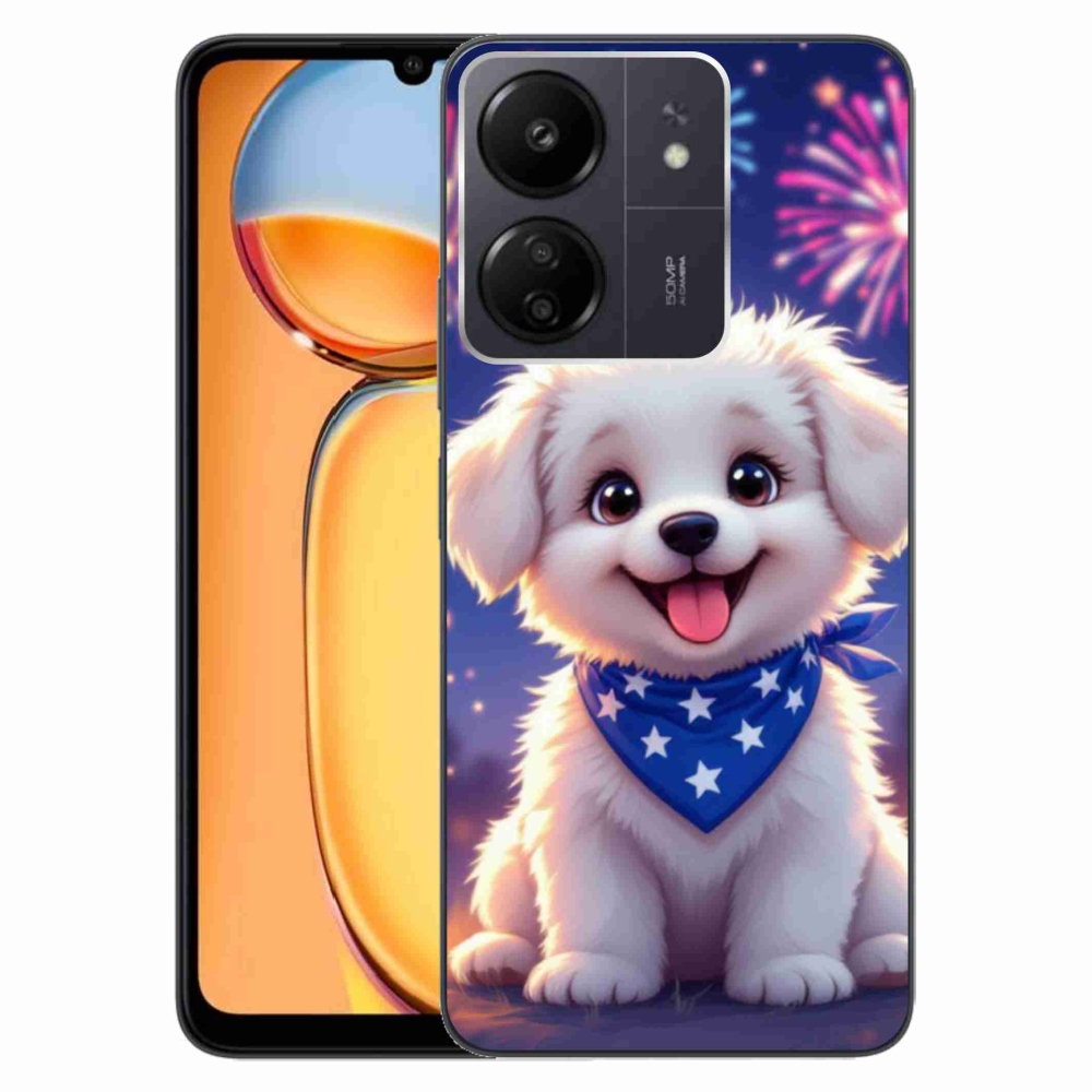Gelový kryt mmCase na Xiaomi Poco C65/Redmi 13C - slavnostní štěně