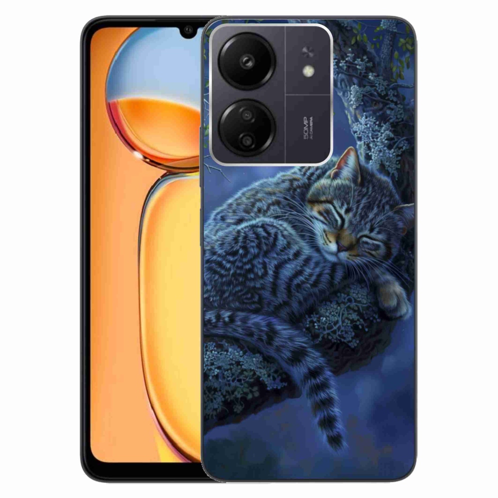 Gelový kryt mmCase na Xiaomi Poco C65/Redmi 13C - spící kočka