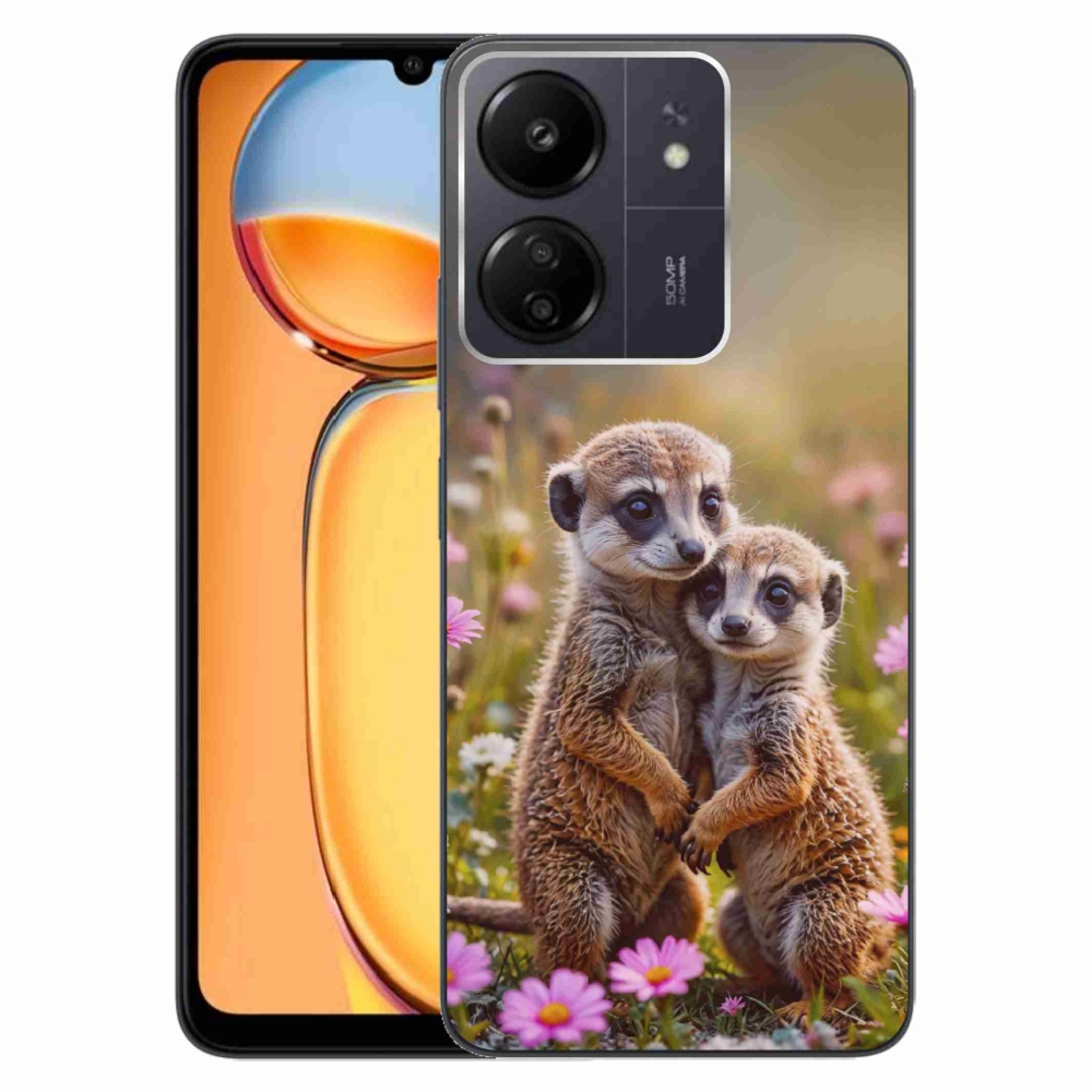 Gelový kryt mmCase na Xiaomi Poco C65/Redmi 13C - surikatí duo