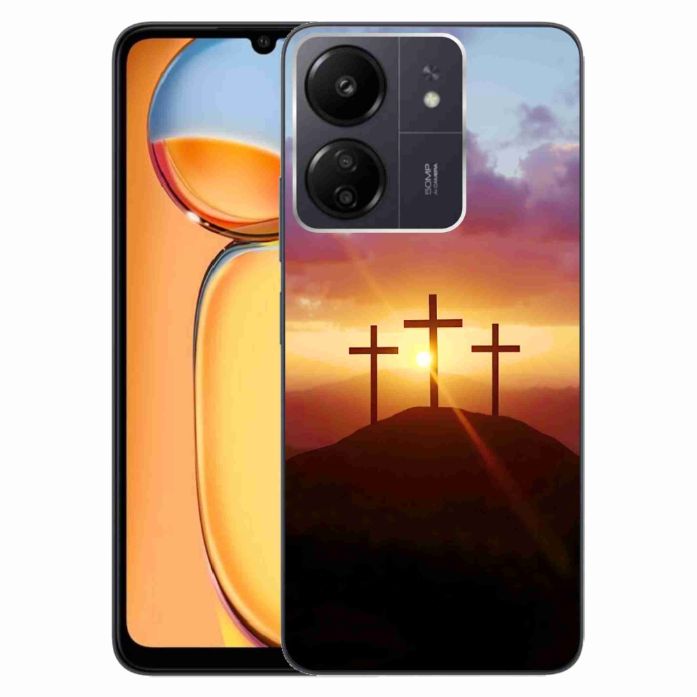 Gelový kryt mmCase na Xiaomi Poco C65/Redmi 13C - tři kříže