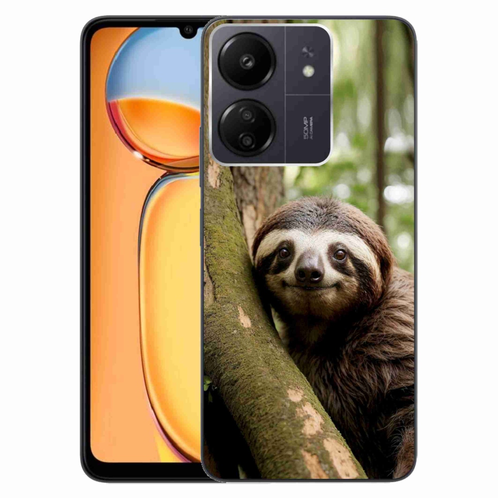 Gelový kryt mmCase na Xiaomi Poco C65/Redmi 13C - usměvavý lenochod