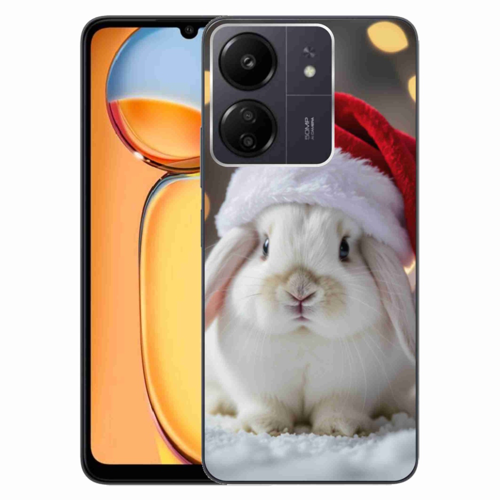 Gelový kryt mmCase na Xiaomi Poco C65/Redmi 13C - vánoční králík