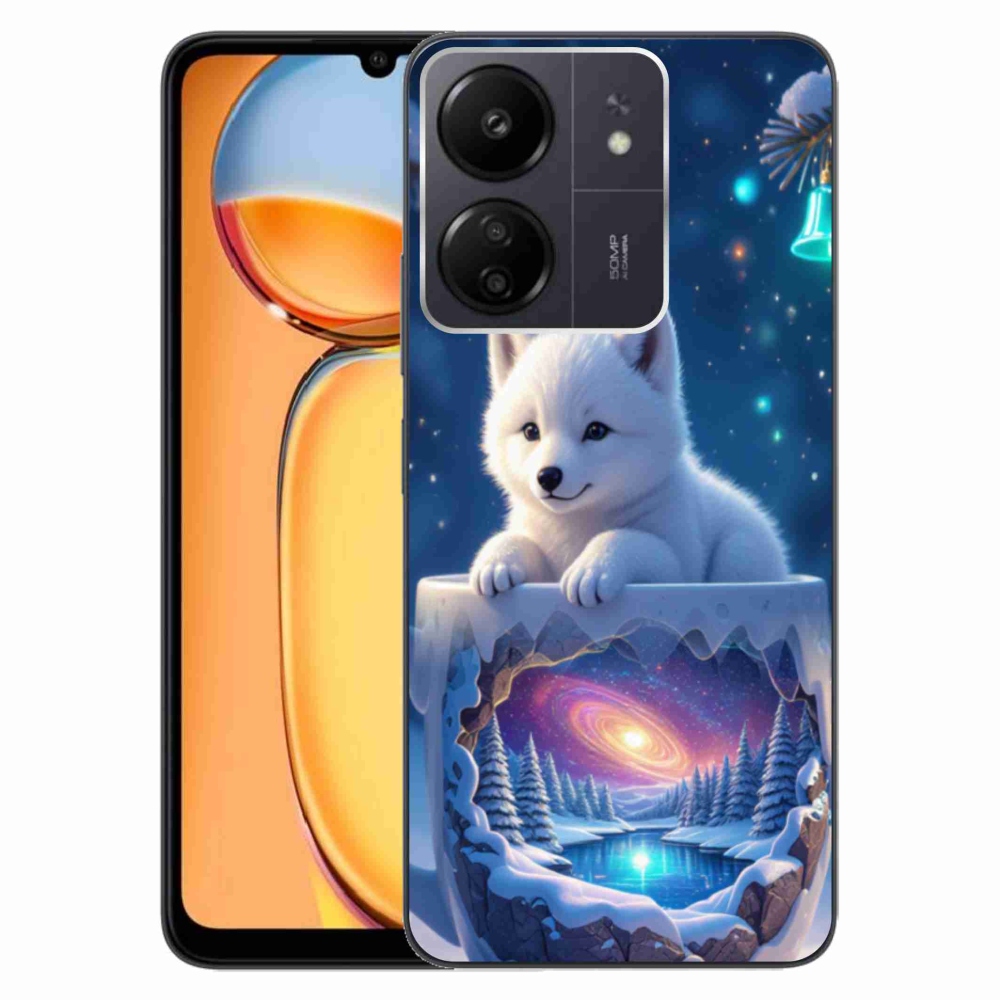 Gelový kryt mmCase na Xiaomi Poco C65/Redmi 13C - vánoční štěně