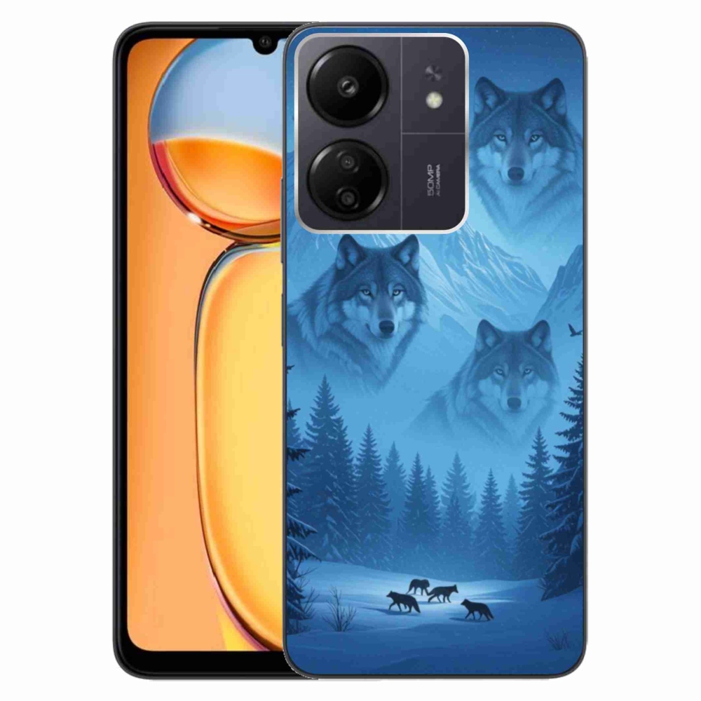 Gelový kryt mmCase na Xiaomi Poco C65/Redmi 13C - vlčí smečka
