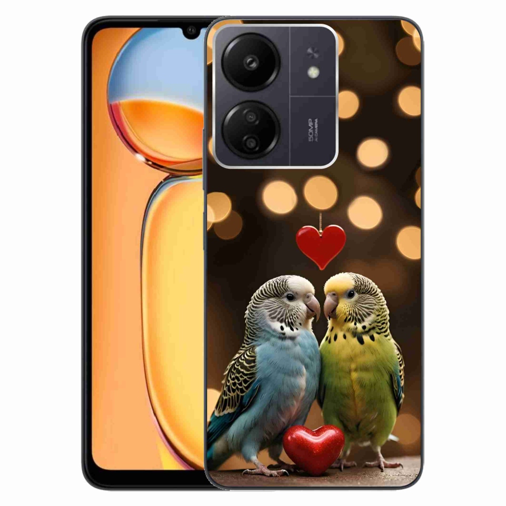 Gelový kryt mmCase na Xiaomi Poco C65/Redmi 13C - zamilovaní papoušci
