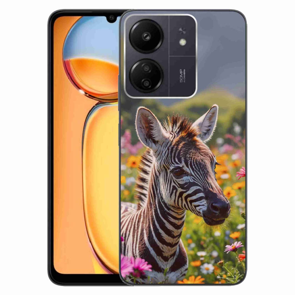 Gelový kryt mmCase na Xiaomi Poco C65/Redmi 13C - zebra na louce