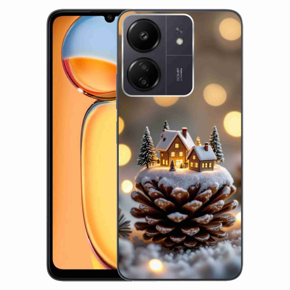 Gelový kryt mmCase na Xiaomi Poco C65/Redmi 13C - zimní vesnička