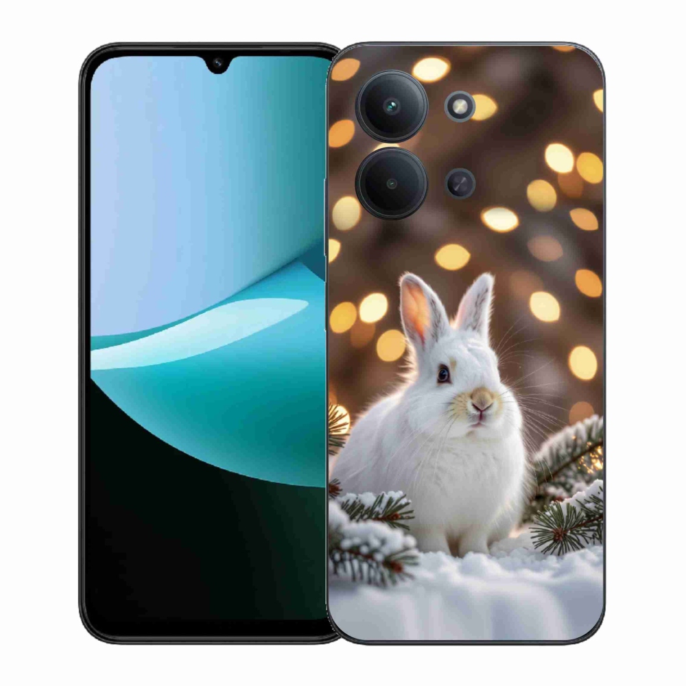 Gelový kryt mmCase na Xiaomi Poco C85 (171mm)/Redmi 15C (171mm)  - bílý zajíc