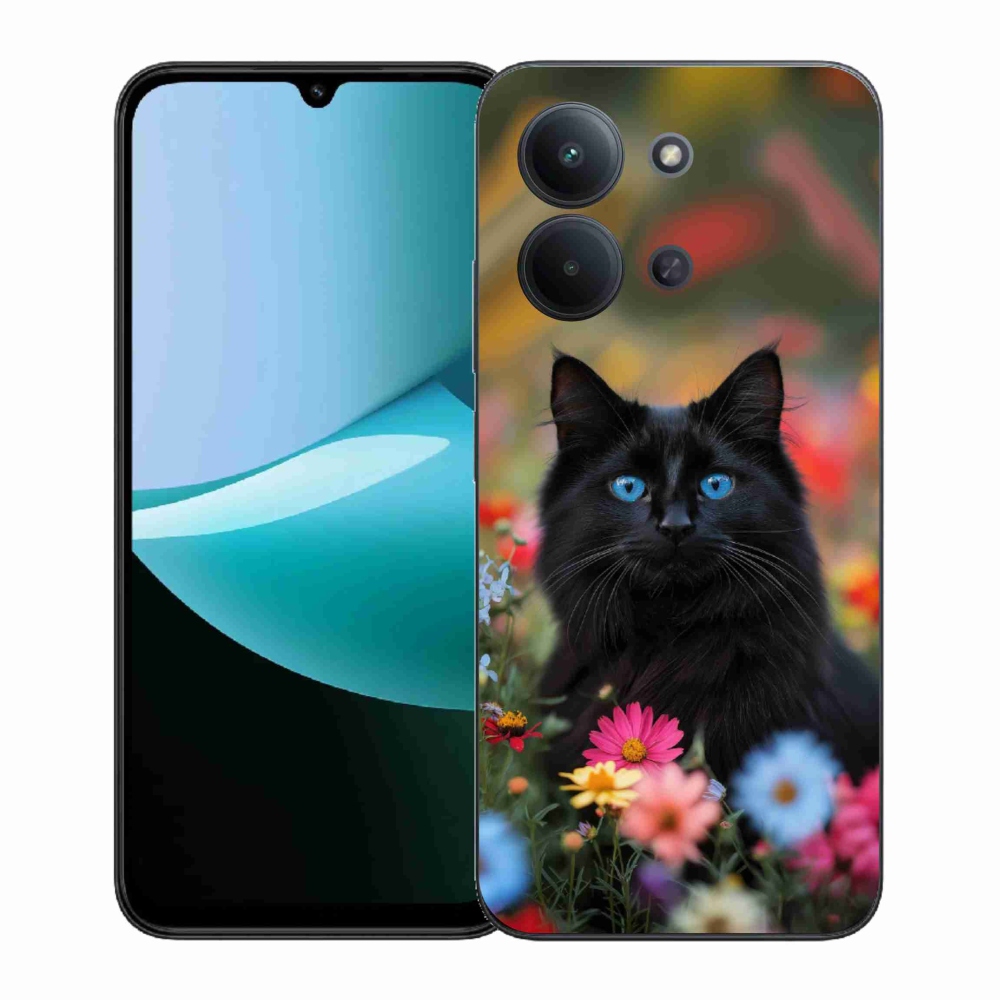 Gelový kryt mmCase na Xiaomi Poco C85 (171mm)/Redmi 15C (171mm)  - černé kotě 4