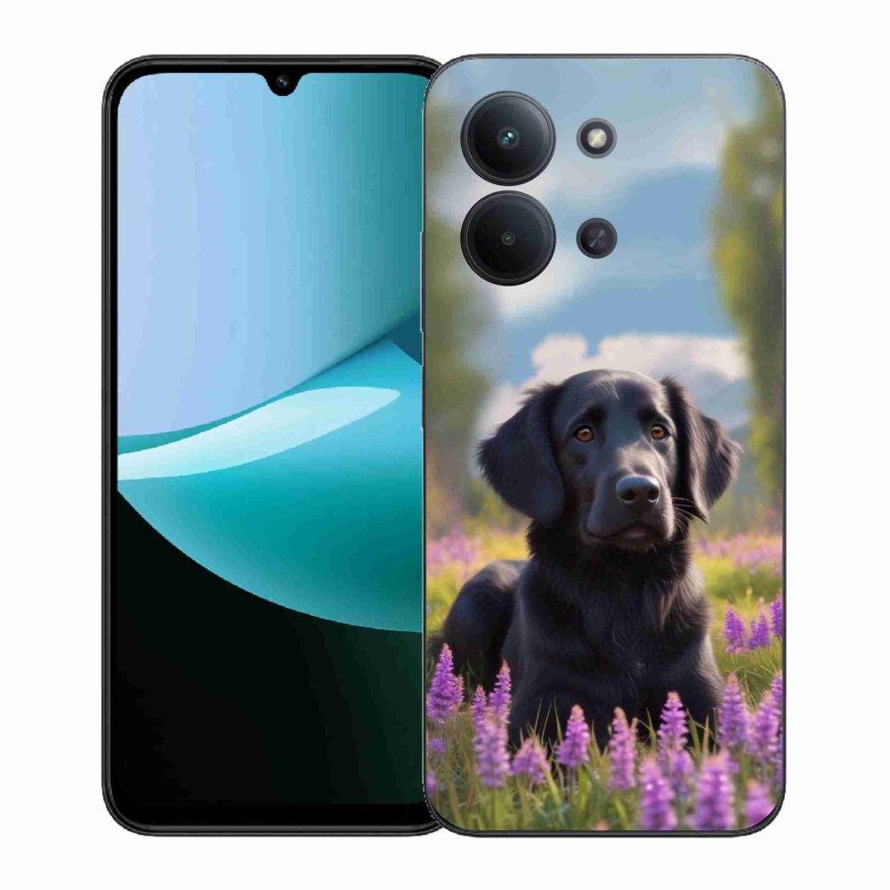 Gelový kryt mmCase na Xiaomi Poco C85 (171mm)/Redmi 15C (171mm)  - elegantní černý retrívr