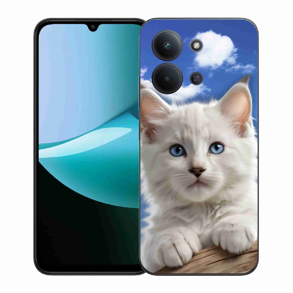 Gelový kryt mmCase na Xiaomi Poco C85 (171mm)/Redmi 15C (171mm)  - kotě a oblaka