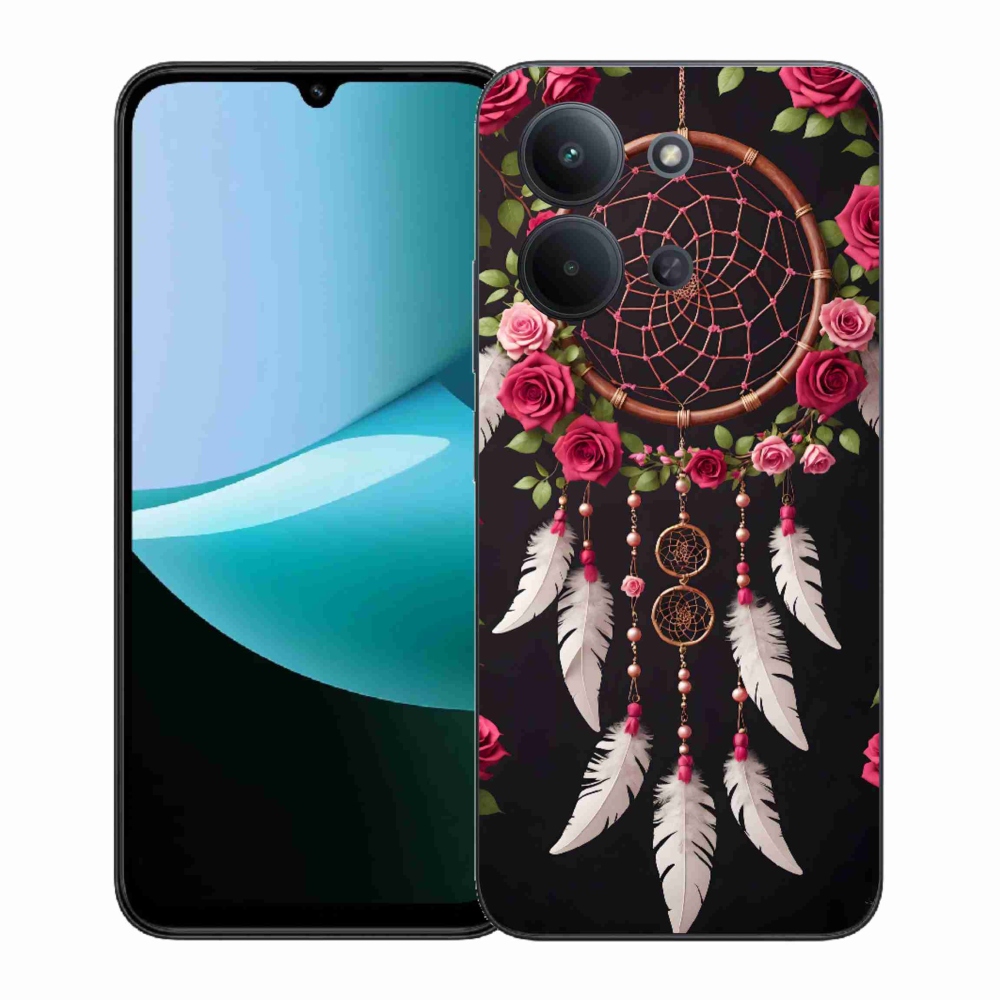 Gelový kryt mmCase na Xiaomi Poco C85 (171mm)/Redmi 15C (171mm)  - lapač snů s růžemi