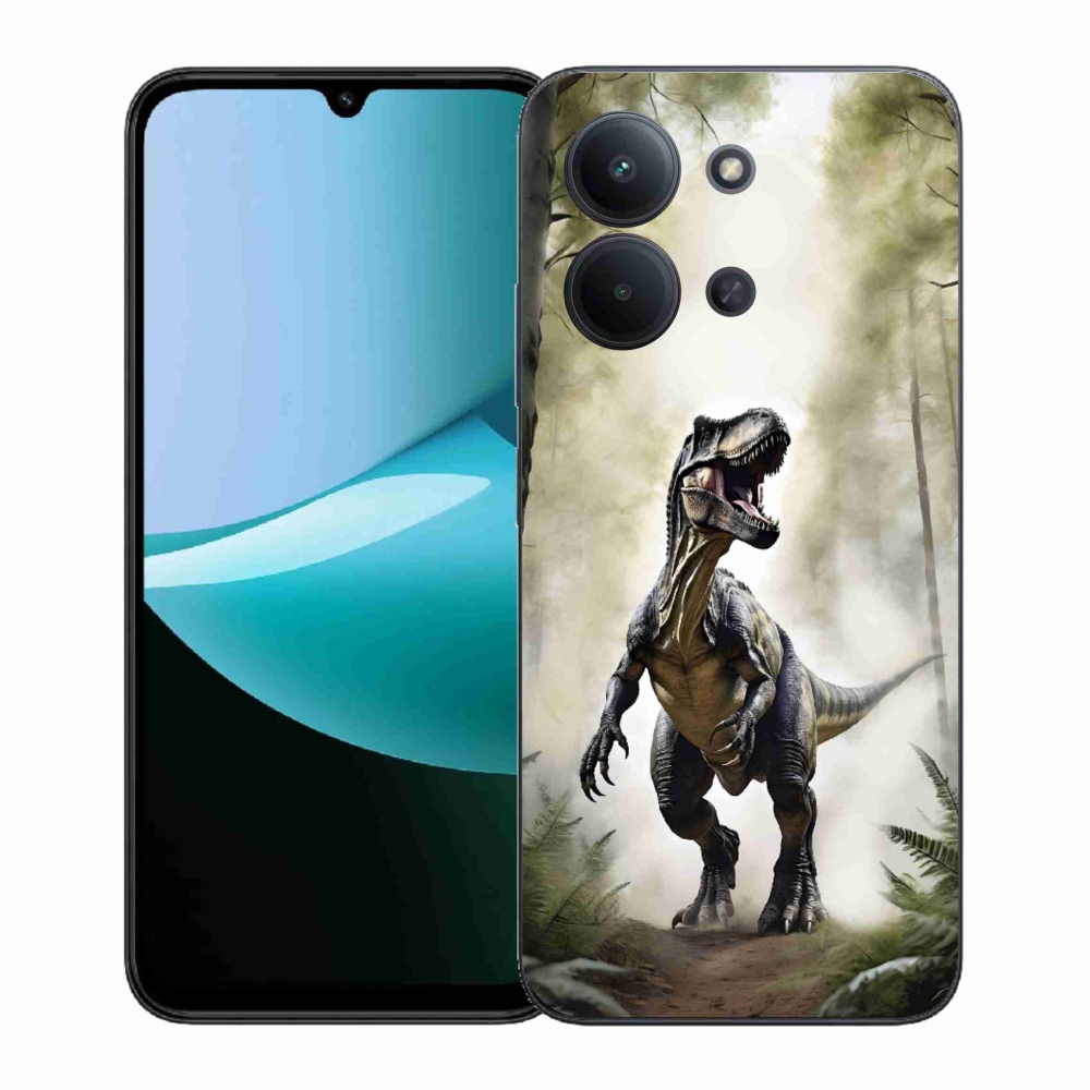 Gelový kryt mmCase na Xiaomi Poco C85 (171mm)/Redmi 15C (171mm)  - naštvaný T-Rex