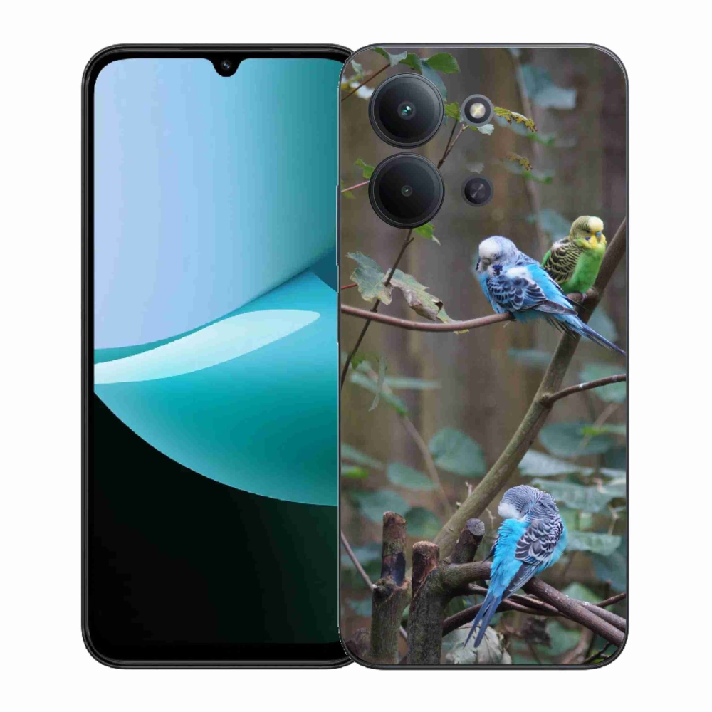 Gelový kryt mmCase na Xiaomi Poco C85 (171mm)/Redmi 15C (171mm)  - papoušci na větvi