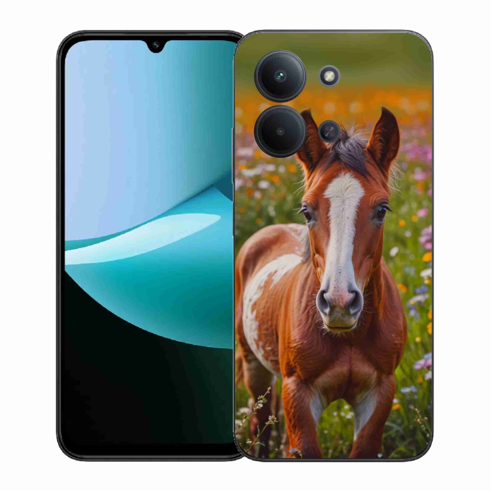 Gelový kryt mmCase na Xiaomi Poco C85 (171mm)/Redmi 15C (171mm)  - roztomilé hříbě