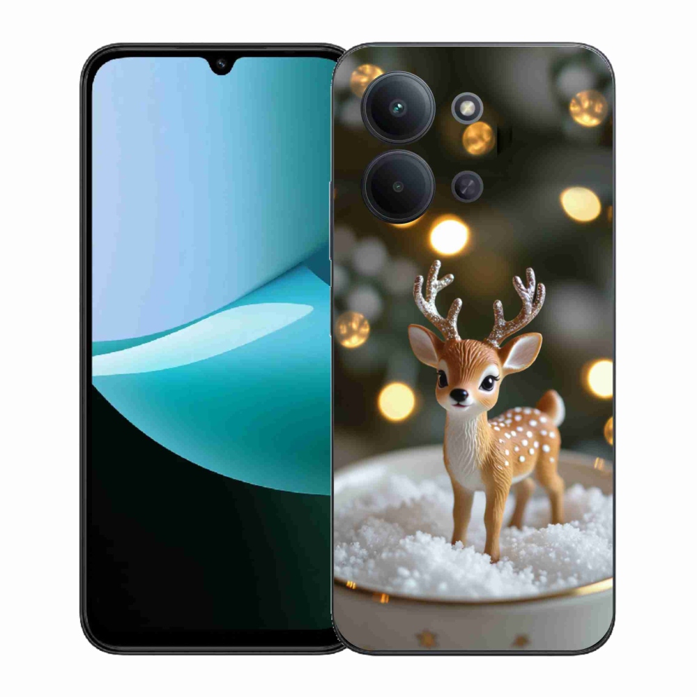 Gelový kryt mmCase na Xiaomi Poco C85 (171mm)/Redmi 15C (171mm)  - roztomilý vánoční jelen