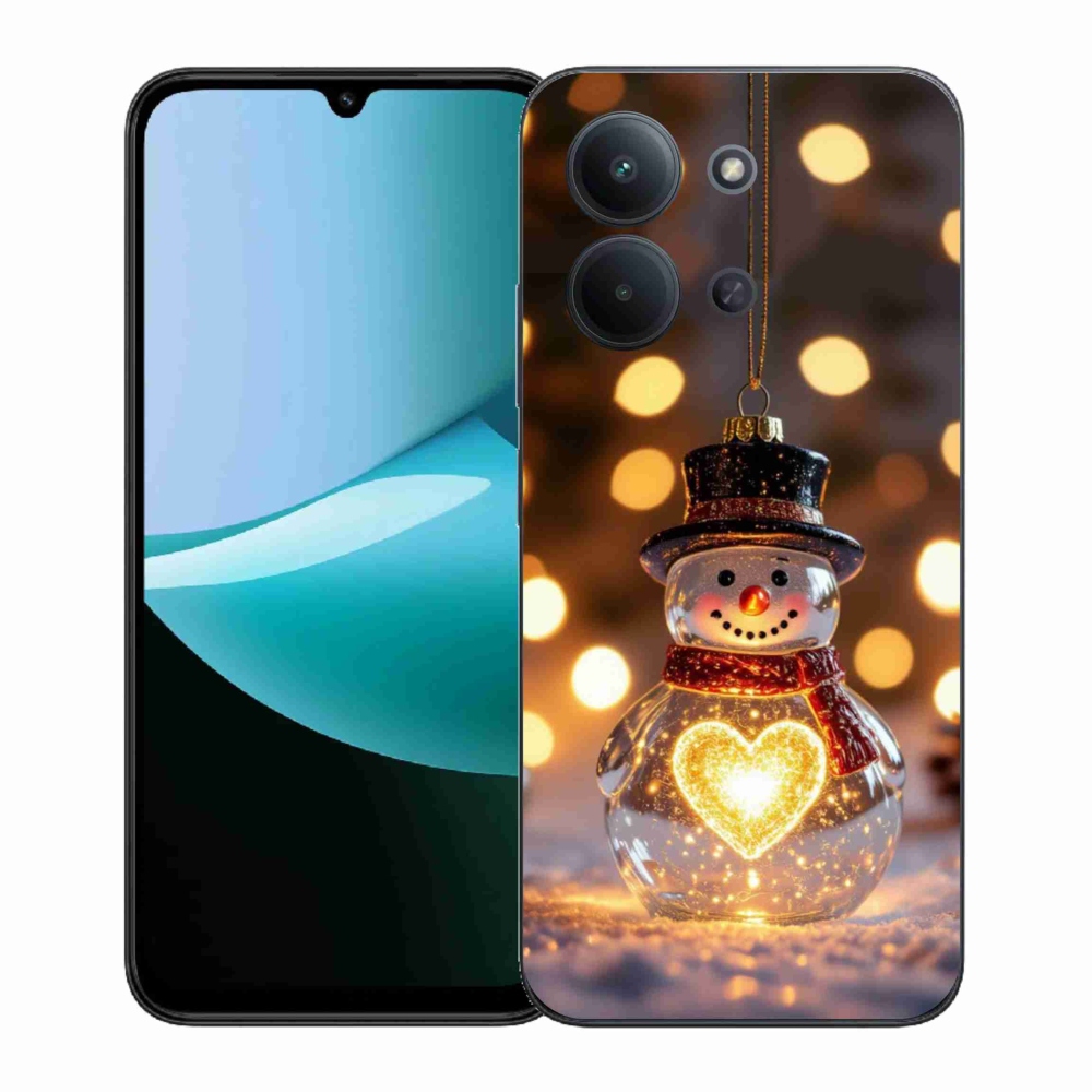 Gelový kryt mmCase na Xiaomi Poco C85 (171mm)/Redmi 15C (171mm)  - svítící vánoční sněhulák