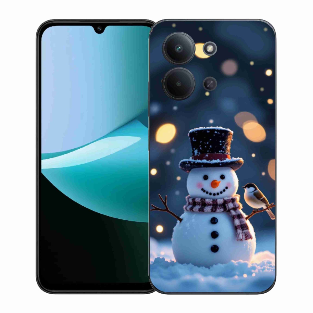Gelový kryt mmCase na Xiaomi Poco C85 (171mm)/Redmi 15C (171mm)  - vánoční sněhulák