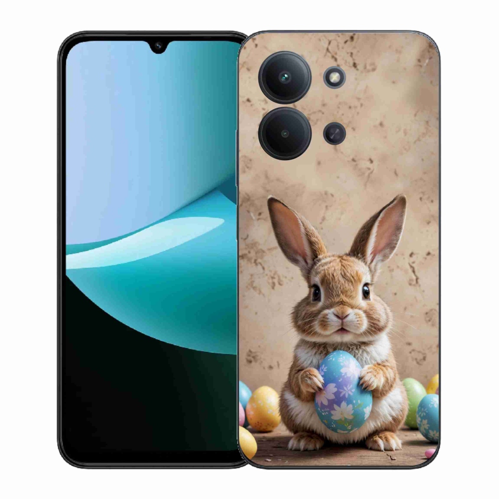 Gelový kryt mmCase na Xiaomi Poco C85 (171mm)/Redmi 15C (171mm)  - velikonoční králíček