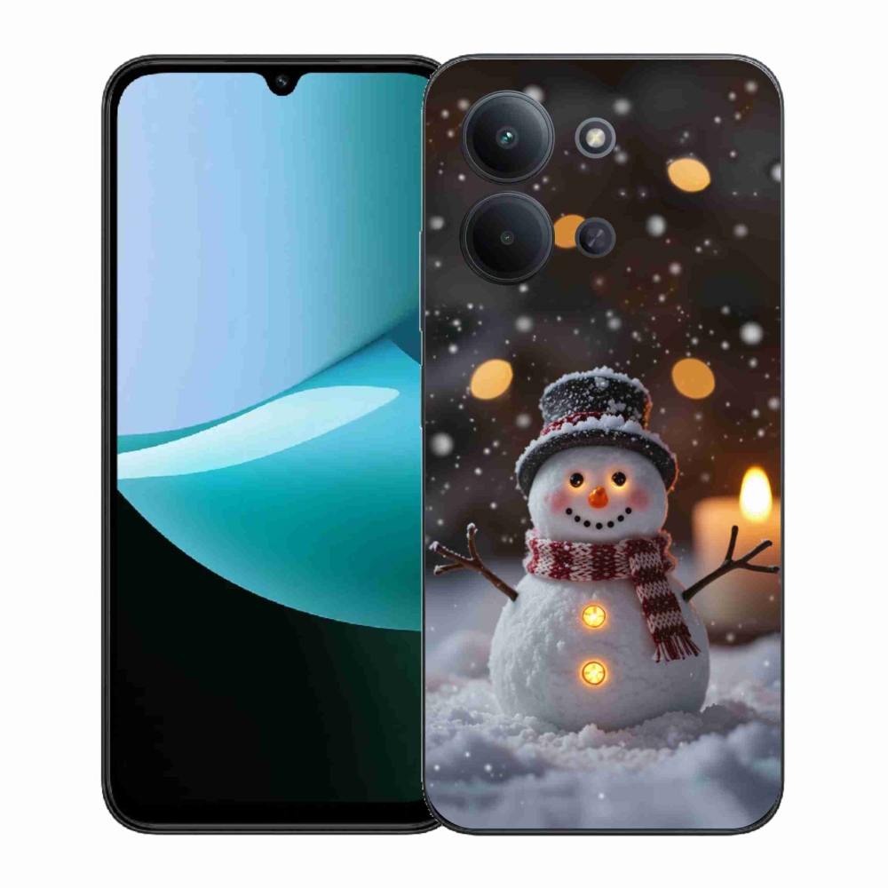 Gelový kryt mmCase na Xiaomi Poco C85 (171mm)/Redmi 15C (171mm)  - veselý sněhulák