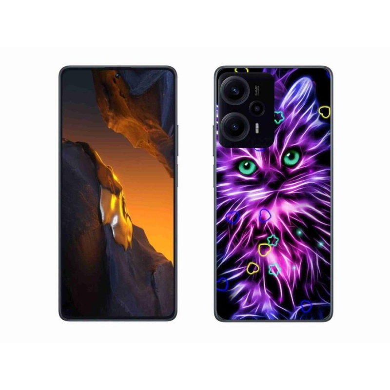 Gelový kryt mmCase na Xiaomi Poco F5 - abstraktní kočka