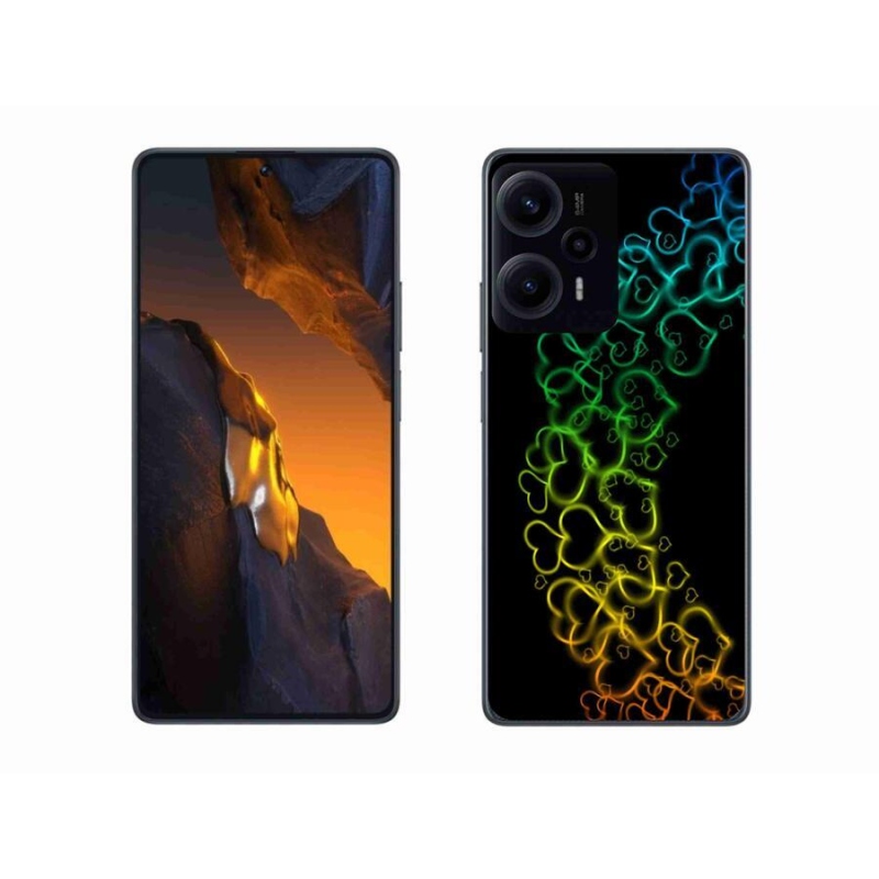 Gelový kryt mmCase na Xiaomi Poco F5 - barevná srdíčka