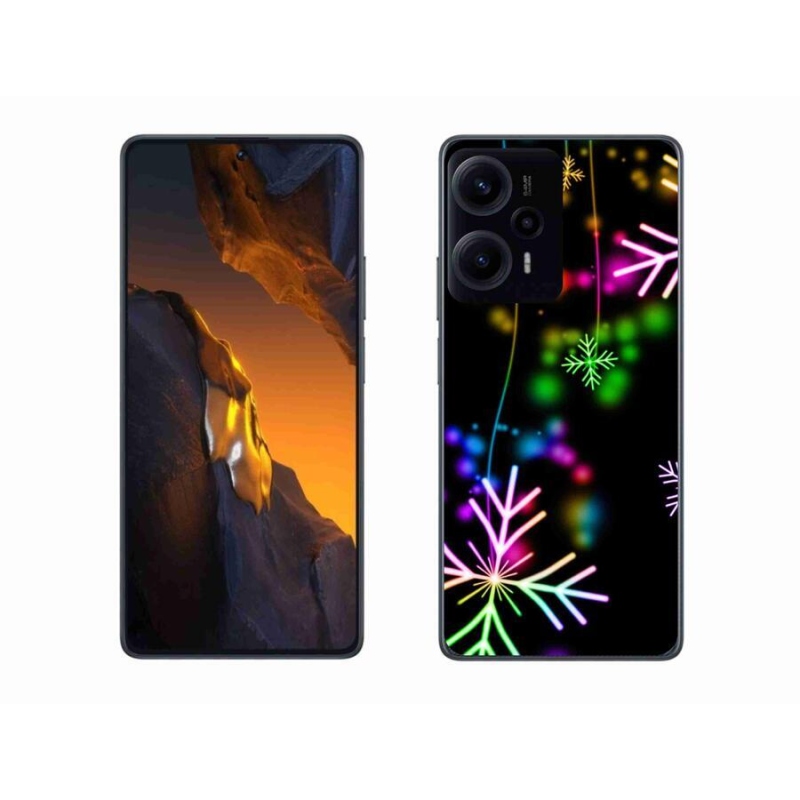 Gelový kryt mmCase na Xiaomi Poco F5 - barevné vločky