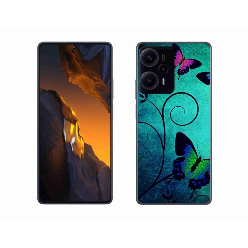 Gelový kryt mmCase na Xiaomi Poco F5 - barevní motýli