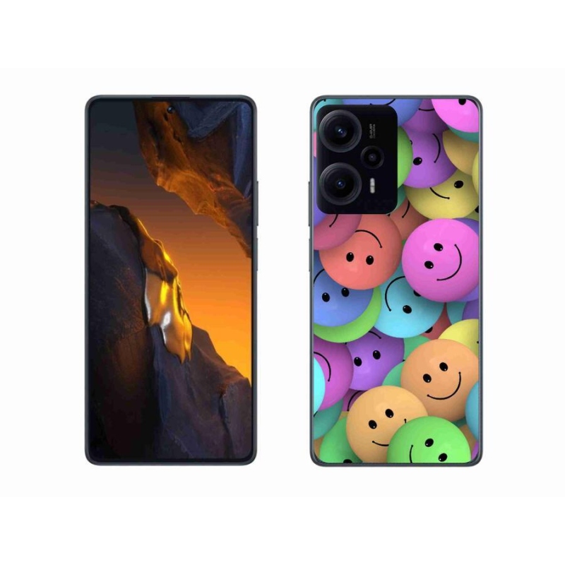 Gelový kryt mmCase na Xiaomi Poco F5 - barevní smajlíci