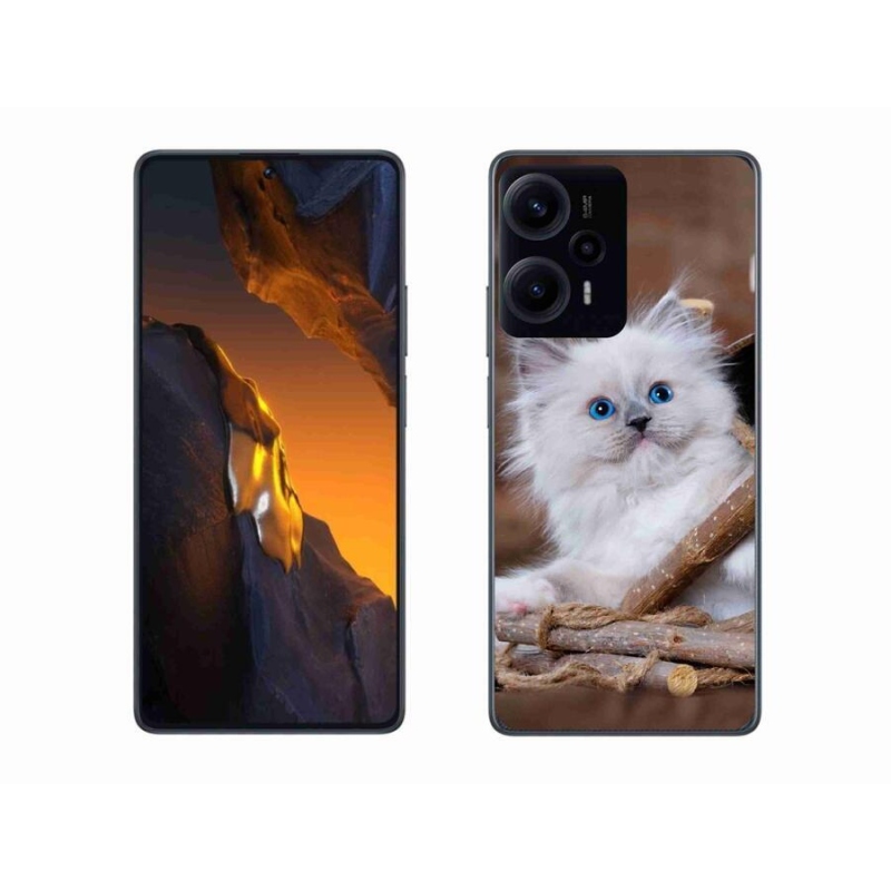 Gelový kryt mmCase na Xiaomi Poco F5 - bílé kotě