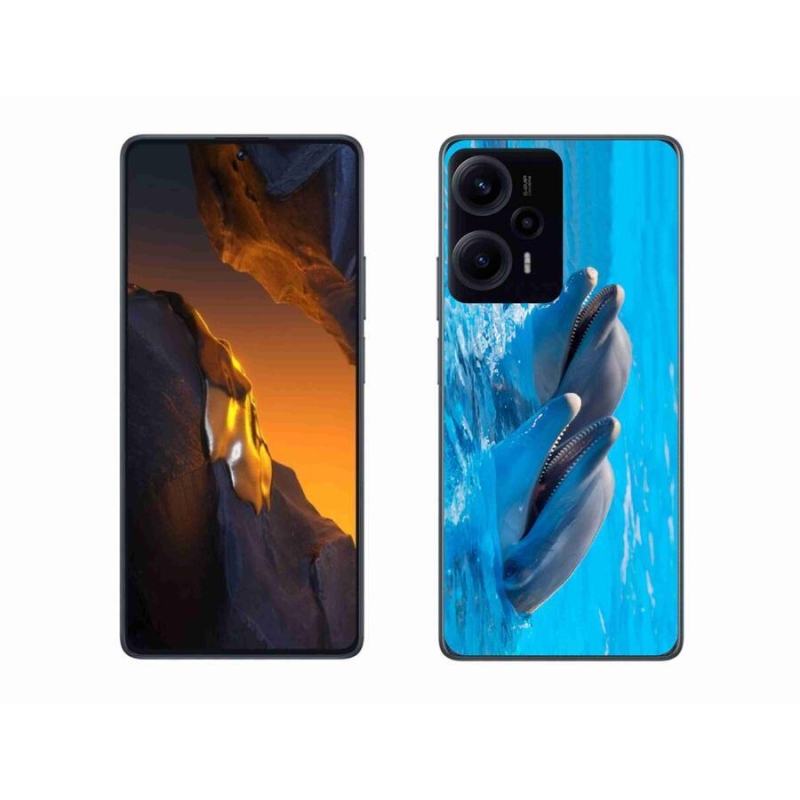 Gelový kryt mmCase na Xiaomi Poco F5 - delfíni