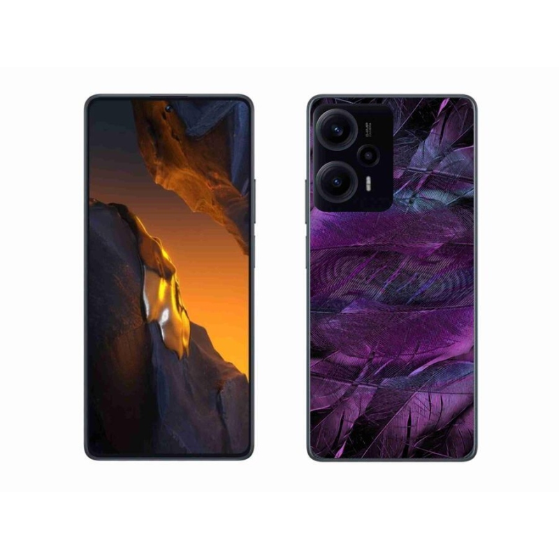 Gelový kryt mmCase na Xiaomi Poco F5 - fialová pírka
