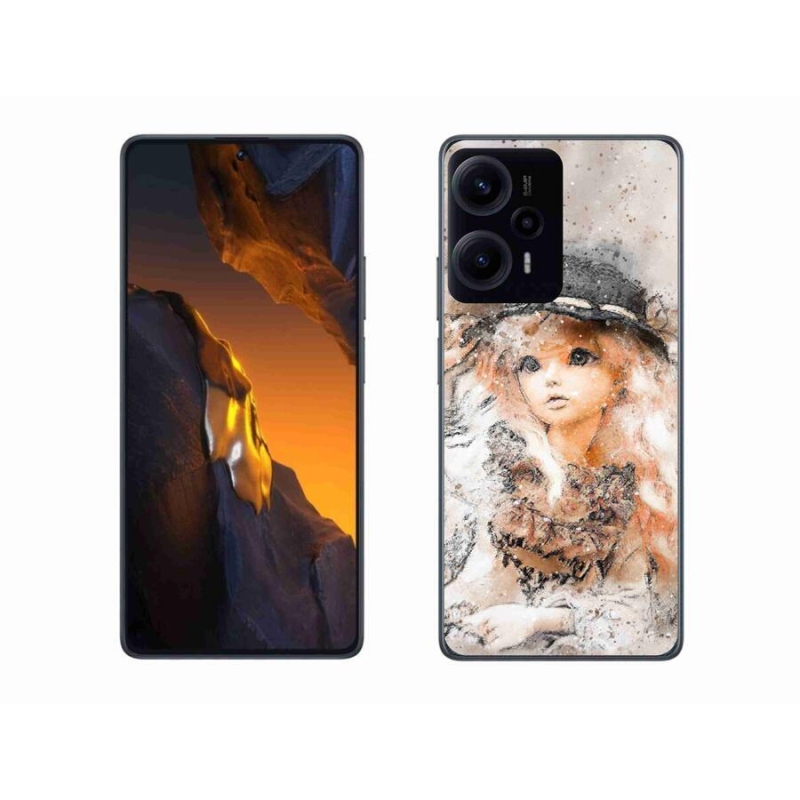 Gelový kryt mmCase na Xiaomi Poco F5 - holčička s kloboukem