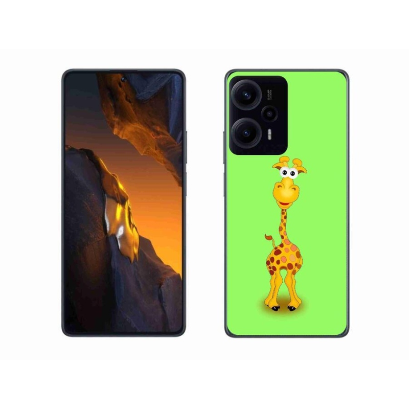 Gelový kryt mmCase na Xiaomi Poco F5 - kreslená žirafa