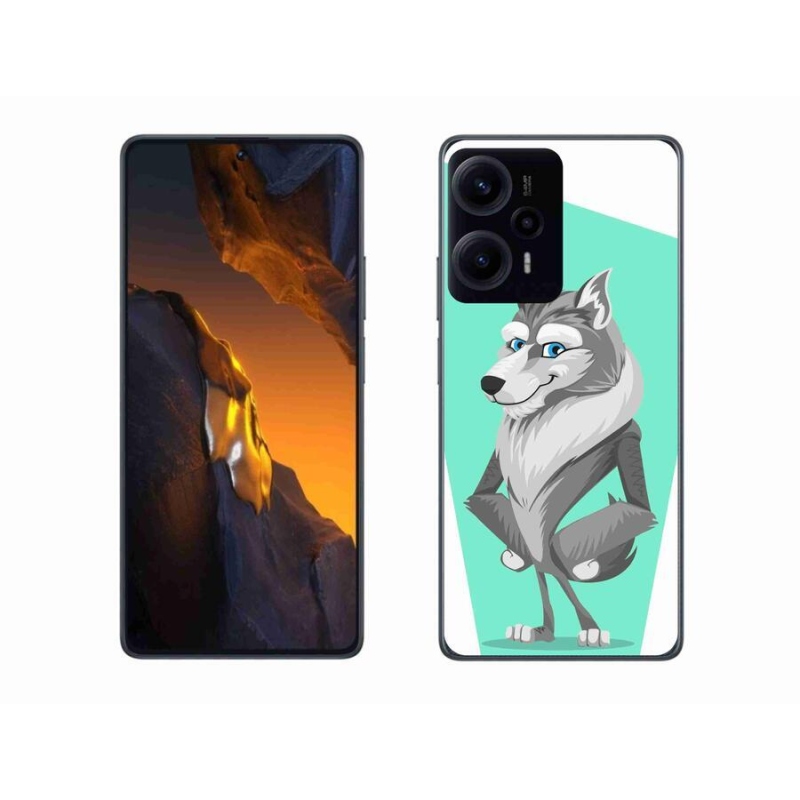 Gelový kryt mmCase na Xiaomi Poco F5 - kreslený vlk